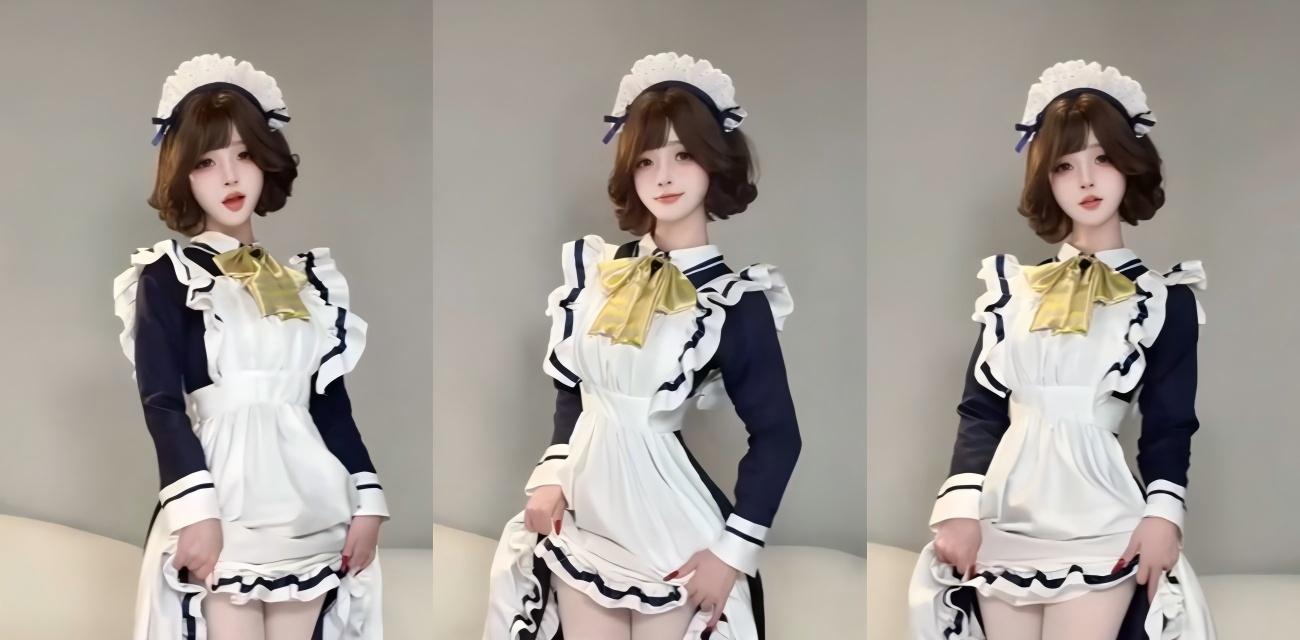 抖音爆火女神Cos四季夏目枣子姐福利私拍，性感女仆装尽显妩媚撩裙抖胯画面全网疯传